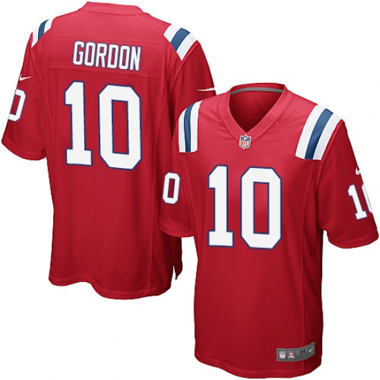 Men's Nike New England Patriots #10 Josh Gordon Game Red Alternate NFL Jersey - Ujersey