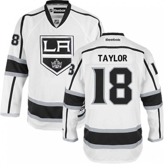 Women's Reebok Los Angeles Kings #18 Dave Taylor Authentic White Away NHL Jersey - Ujersey
