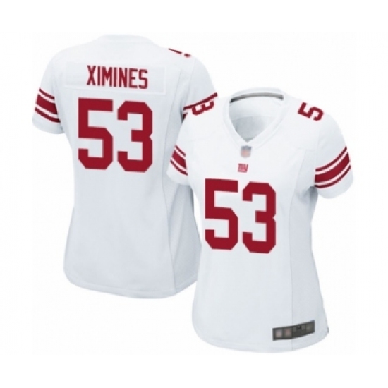 Women's New York Giants #53 Oshane Ximines Game White Football Jersey - Ujersey
