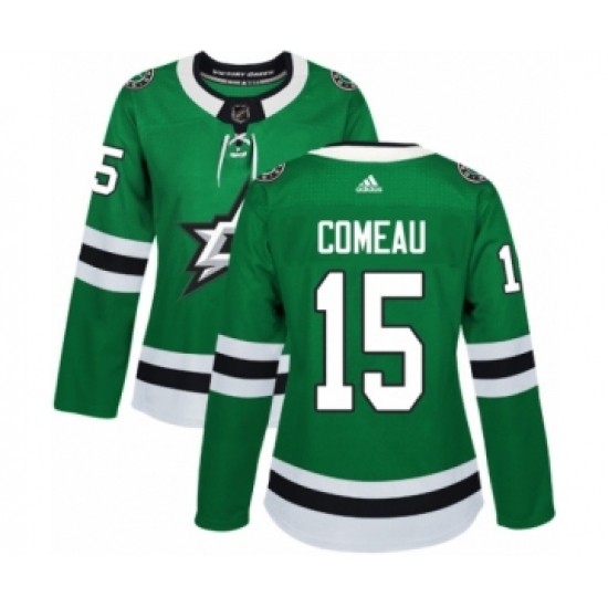 Women's Adidas Dallas Stars #15 Blake Comeau Premier Green Home NHL Jersey - Ujersey