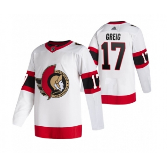 Men's Ottawa Senators #17 Zack MacEwen White Stitched Jersey - Ujersey