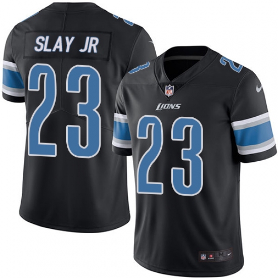 Men's Nike Detroit Lions #23 Darius Slay Jr Limited Black Rush Vapor Untouchable NFL Jersey - Ujersey