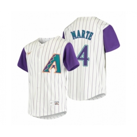 Men's Arizona Diamondbacks #4 Ketel Marte Nike Cream 2020 Cooperstown Collection Alternate Jersey - Ujersey