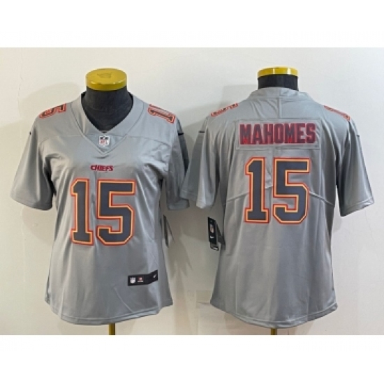Women's Kansas City Chiefs #15 Patrick Mahomes Atmosphere Fashion Stitched Jersey - Ujersey