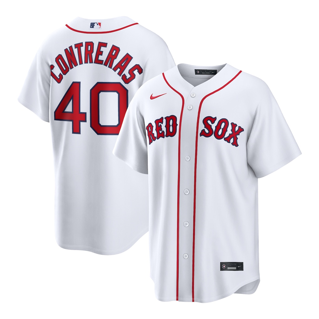 Men's Boston Red Sox Willson Contreras Nike White Home Replica Jersey - Vujersey Los Angeles Rams