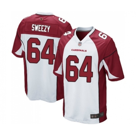Men's Arizona Cardinals #64 J.R. Sweezy Game White Football Jersey - Ujersey