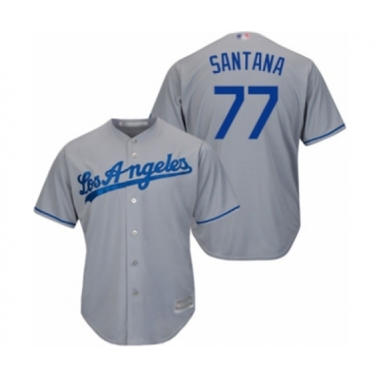 Youth Los Angeles Dodgers #77 Dennis Santana Authentic Grey Road Cool Base Baseball Player Jersey - Ujersey