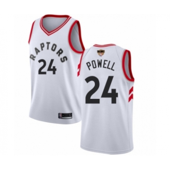 Women's Toronto Raptors #24 Norman Powell Swingman White 2019 Basketball Finals Bound Jersey - Association Edition - Ujersey