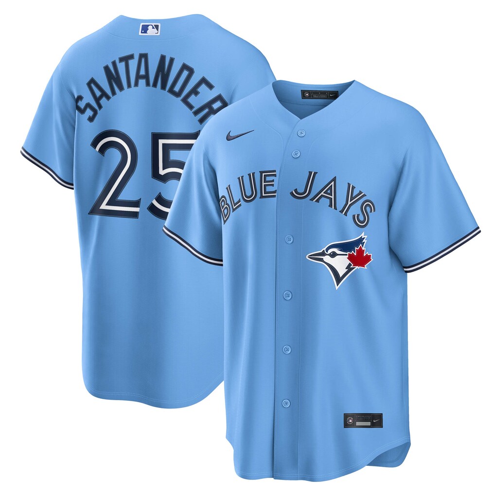 Men's Toronto Blue Jays Anthony Santander Nike Light Blue Alternate Replica Jersey - Ujersey