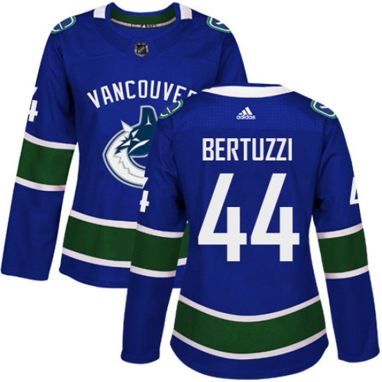 Women's Adidas Vancouver Canucks #44 Todd Bertuzzi Premier Blue Home NHL Jersey - Ujersey