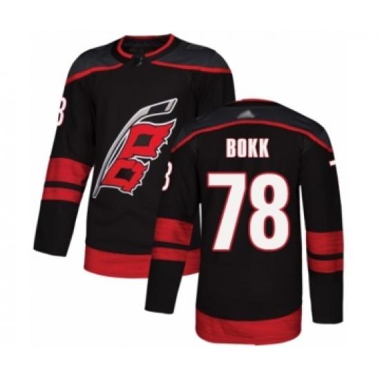 Men's Carolina Hurricanes #78 Dominik Bokk Authentic Black Alternate Hockey Jersey - Ujersey