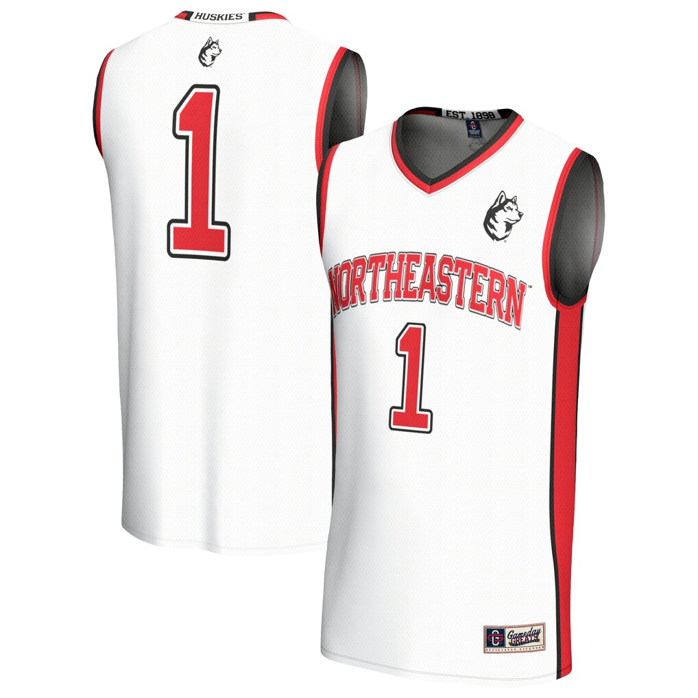 Unisex GameDay Greats White #1 Northeastern Huskies Lightweight Collegiate Basketball Fashion Jersey - Ujersey