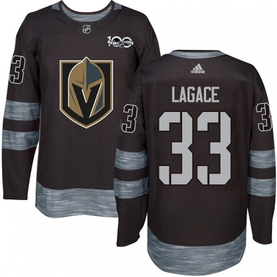 Men's Adidas Vegas Golden Knights #33 Maxime Lagace Authentic Black 1917-2017 100th Anniversary NHL Jersey - Ujersey