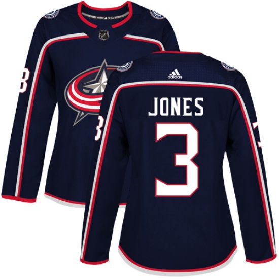 Women's Adidas Columbus Blue Jackets #3 Seth Jones Premier Navy Blue Home NHL Jersey - Ujersey
