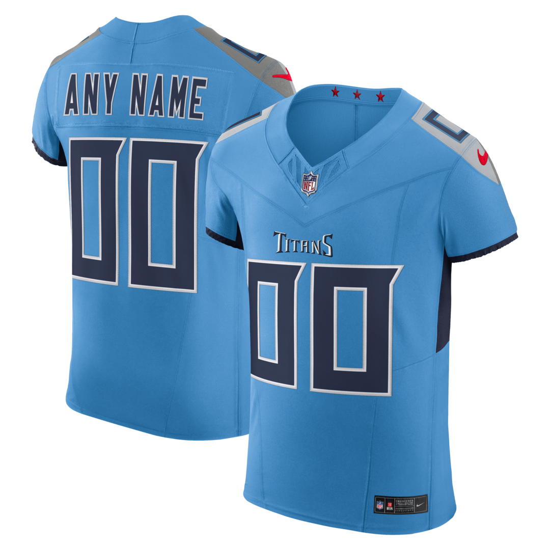 Men's Tennessee Titans Nike Light Blue Team Vapor F.U.S.E. Elite Custom Jersey - Ujersey