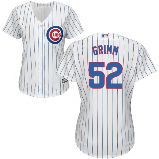 Women's Majestic Chicago Cubs #52 Justin Grimm Authentic White Home Cool Base MLB Jersey - Ujersey