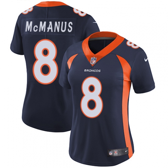 Women's Nike Denver Broncos #8 Brandon McManus Navy Blue Alternate Vapor Untouchable Limited Player NFL Jersey - Ujersey