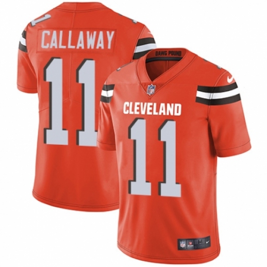 Youth Nike Cleveland Browns #11 Antonio Callaway Orange Alternate Vapor Untouchable Limited Player NFL Jersey - Ujersey