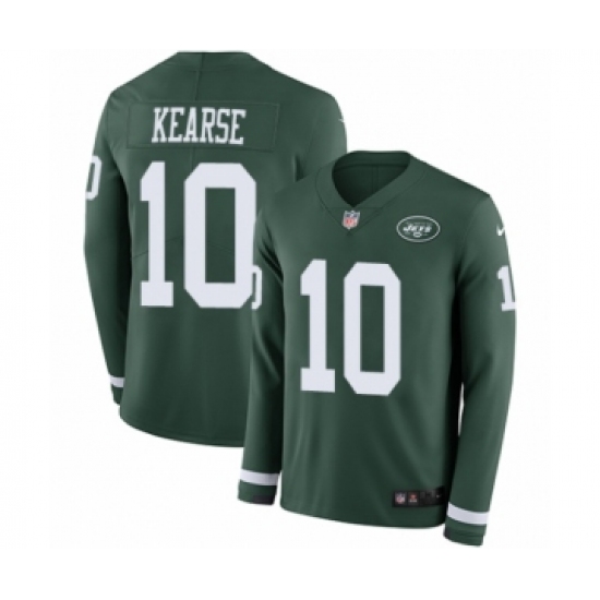 Youth Nike New York Jets #10 Jermaine Kearse Limited Green Therma Long Sleeve NFL Jersey - Ujersey