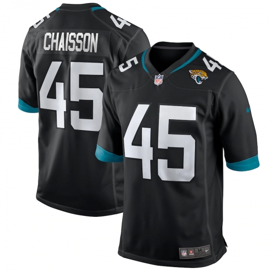 Men's Jacksonville Jaguars #45 K'Lavon Chaisson Nike Black 2020 NFL Draft First Round Pick Game Jersey.webp - Ujersey