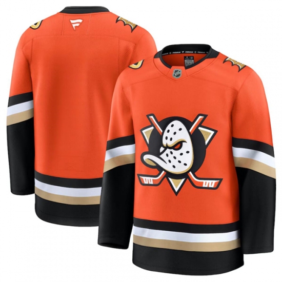 Men's Anaheim Ducks Blank Orange 2024-25 Home Stitched Hockey Jersey - Ujersey