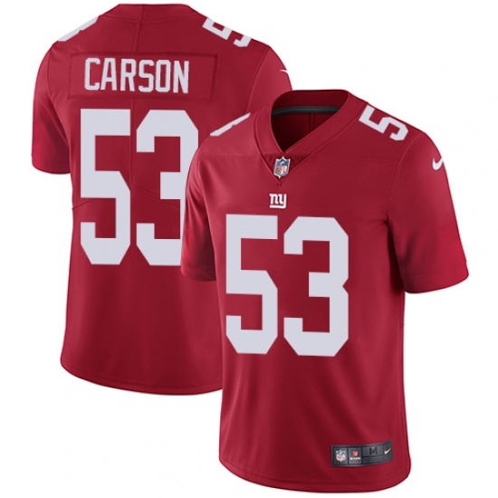 Men's Nike New York Giants #53 Harry Carson Red Alternate Vapor Untouchable Limited Player NFL Jersey - Ujersey