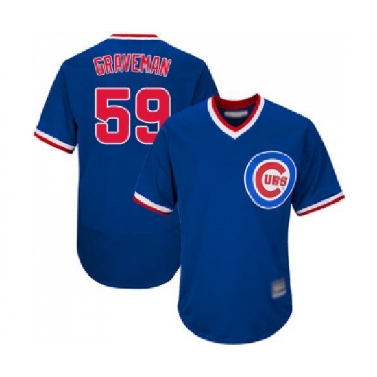 Men's Chicago Cubs #59 Kendall Graveman Royal Blue Cooperstown Flexbase Authentic Collection Baseball Jersey - Ujersey