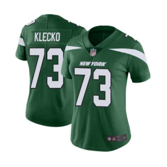 Women's New York Jets #73 Joe Klecko Green Team Color Vapor Untouchable Limited Player Football Jersey - Ujersey