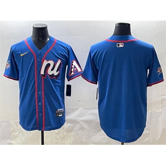 Men's National League Arizona Diamondbacks Blank Blue 2025 All-Star Edition Limited Stitched Baseball Jersey - Ujersey