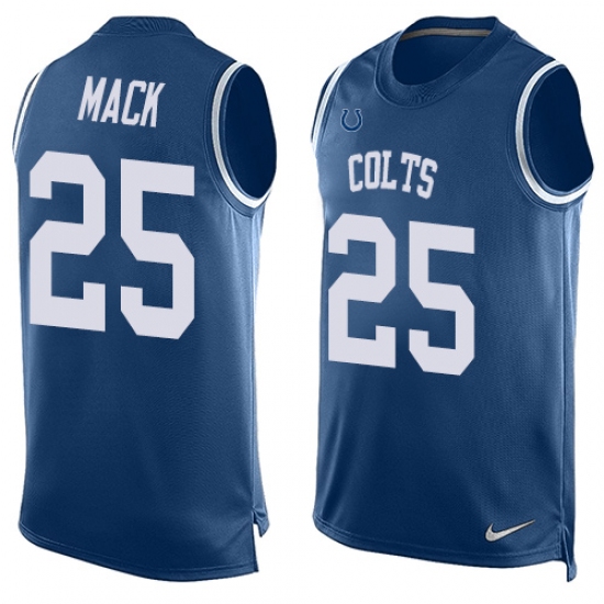 Men's Nike Indianapolis Colts #25 Marlon Mack Limited Royal Blue Player Name & Number Tank Top NFL Jersey - Ujersey