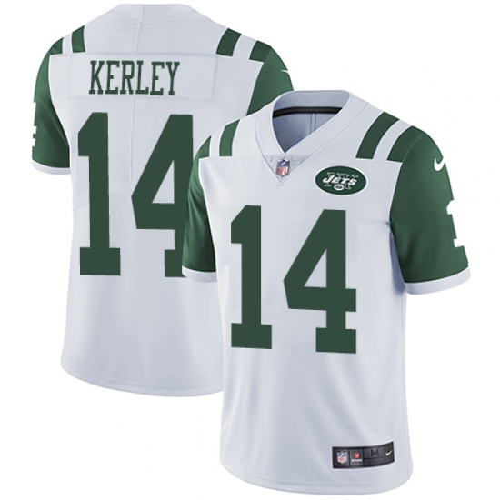 Youth Nike New York Jets #14 Jeremy Kerley White Vapor Untouchable Elite Player NFL Jersey - Ujersey