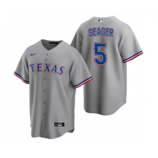 Men's Texas Rangers #5 Corey Seager Gray Cool Base Stitched Baseball Jersey - Ujersey