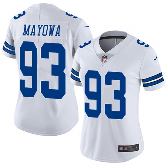 Women's Nike Dallas Cowboys #93 Benson Mayowa White Vapor Untouchable Limited Player NFL Jersey - Ujersey