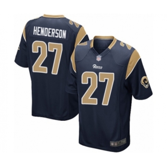 Men's Los Angeles Rams #27 Darrell Henderson Game Navy Blue Team Color Football Jersey