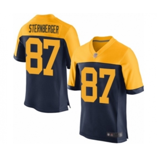 Men's Green Bay Packers #87 Jace Sternberger Elite Navy Blue Alternate Football Jersey - Ujersey