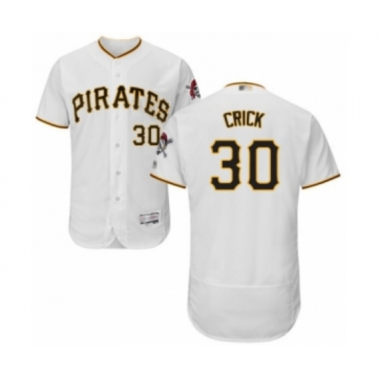 Men's Pittsburgh Pirates #30 Kyle Crick White Home Flex Base Authentic Collection Baseball Player Jersey - Ujersey