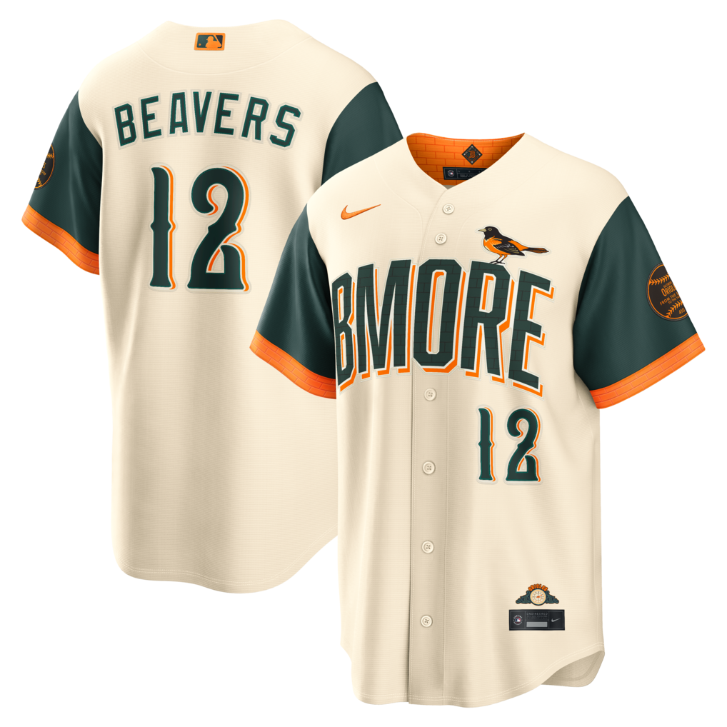 Men's Baltimore Orioles Dylan Beavers Nike Cream 2026 City Connect Stadium Jersey - Ujersey Shop