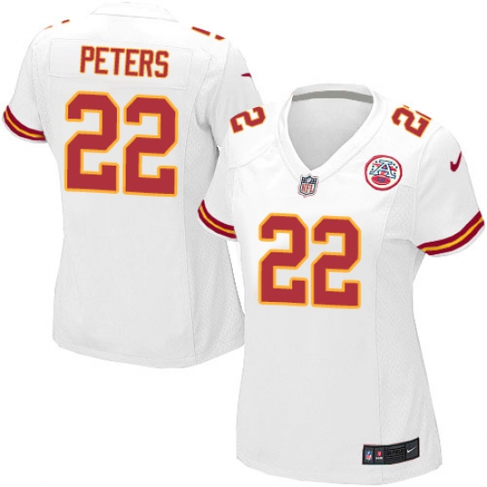 Women's Nike Kansas City Chiefs #22 Marcus Peters Game White NFL Jersey - Ujersey