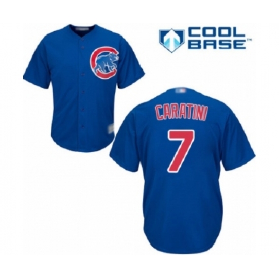 Youth Chicago Cubs #7 Victor Caratini Authentic Royal Blue Alternate Cool Base Baseball Player Jersey - Ujersey
