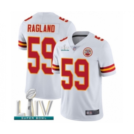 Youth Kansas City Chiefs #59 Reggie Ragland White Vapor Untouchable Limited Player Super Bowl LIV Bound Football Jersey - Ujersey
