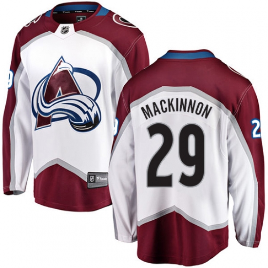 Youth Colorado Avalanche #29 Nathan MacKinnon Fanatics Branded White Away Breakaway NHL Jersey - Ujersey