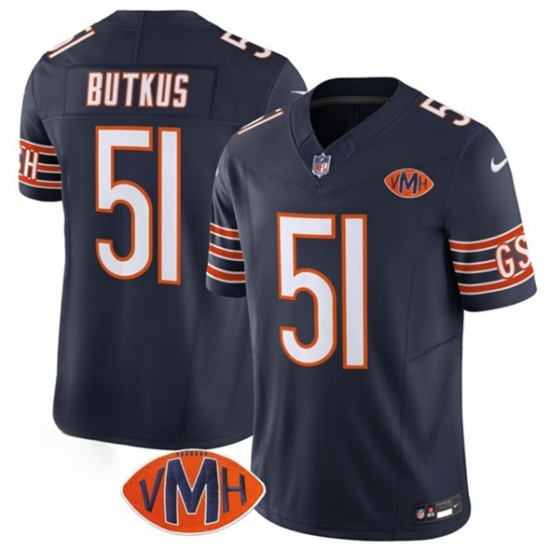Men's Chicago Bears #51 Dick Butkus Navy 2025 F.U.S.E. With VMH Vapor Untouchable Limited Football Stitched Jersey - Ujersey