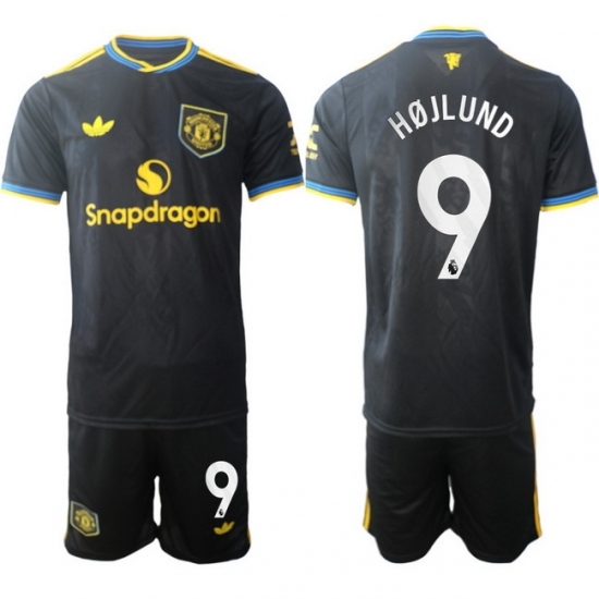 Men Manchester United 2026 Soccer Jerseys Black #9 HOJLUND