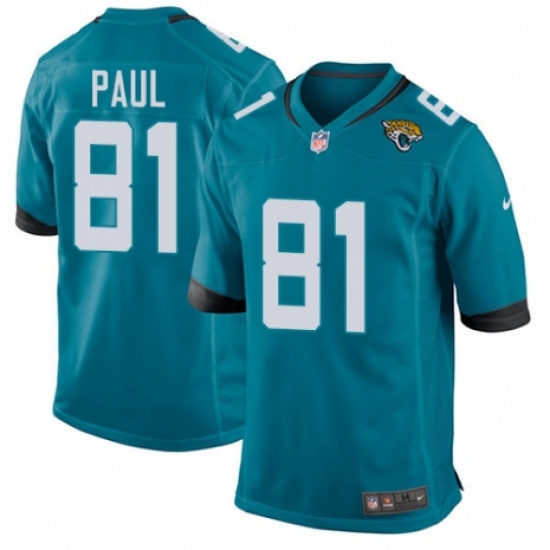 Men's Nike Jacksonville Jaguars #81 Niles Paul Game Black Alternate NFL Jersey - Ujersey