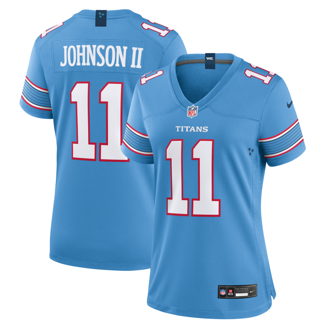 Women's Tennessee Titans Jermaine Johnson II Nike Light Blue Team Game Jersey - U-jersey