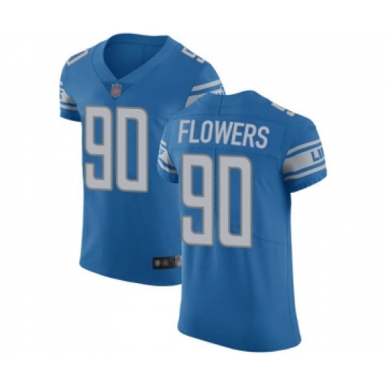 Men's Detroit Lions #90 Trey Flowers Blue Team Color Vapor Untouchable Elite Player Football Jersey - Ujersey