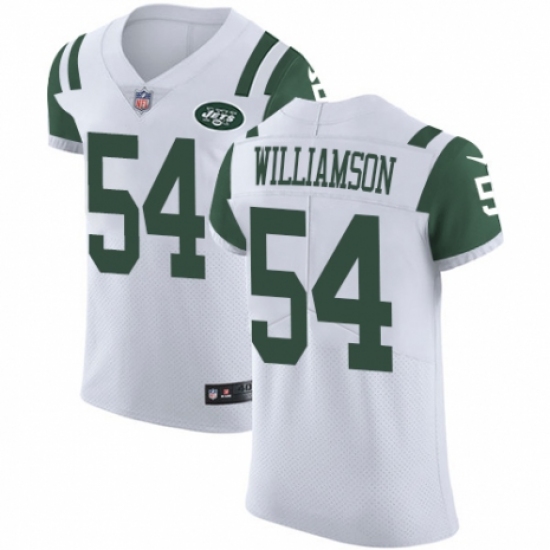Men's Nike New York Jets #54 Avery Williamson White Vapor Untouchable Elite Player NFL Jersey - Ujersey