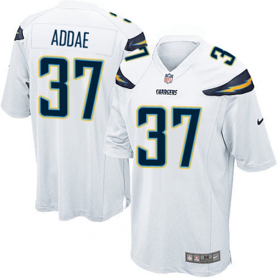 Men's Nike Los Angeles Chargers #37 Jahleel Addae Game White NFL Jersey - Ujersey