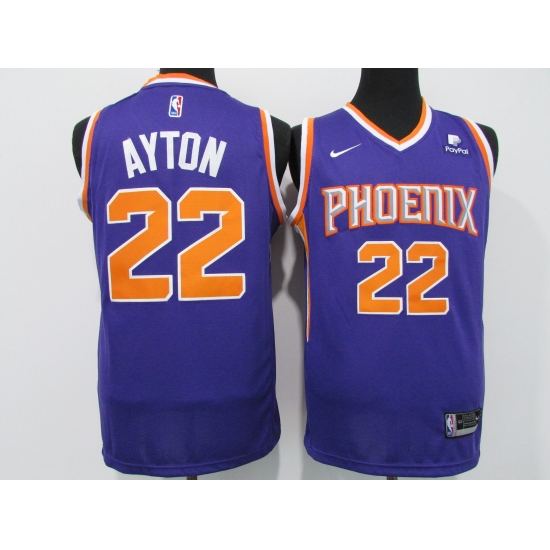 Men's Phoenix Suns #22 Deandre Ayton Swingman Purple Nike Finished Basketball Jersey - Ujersey
