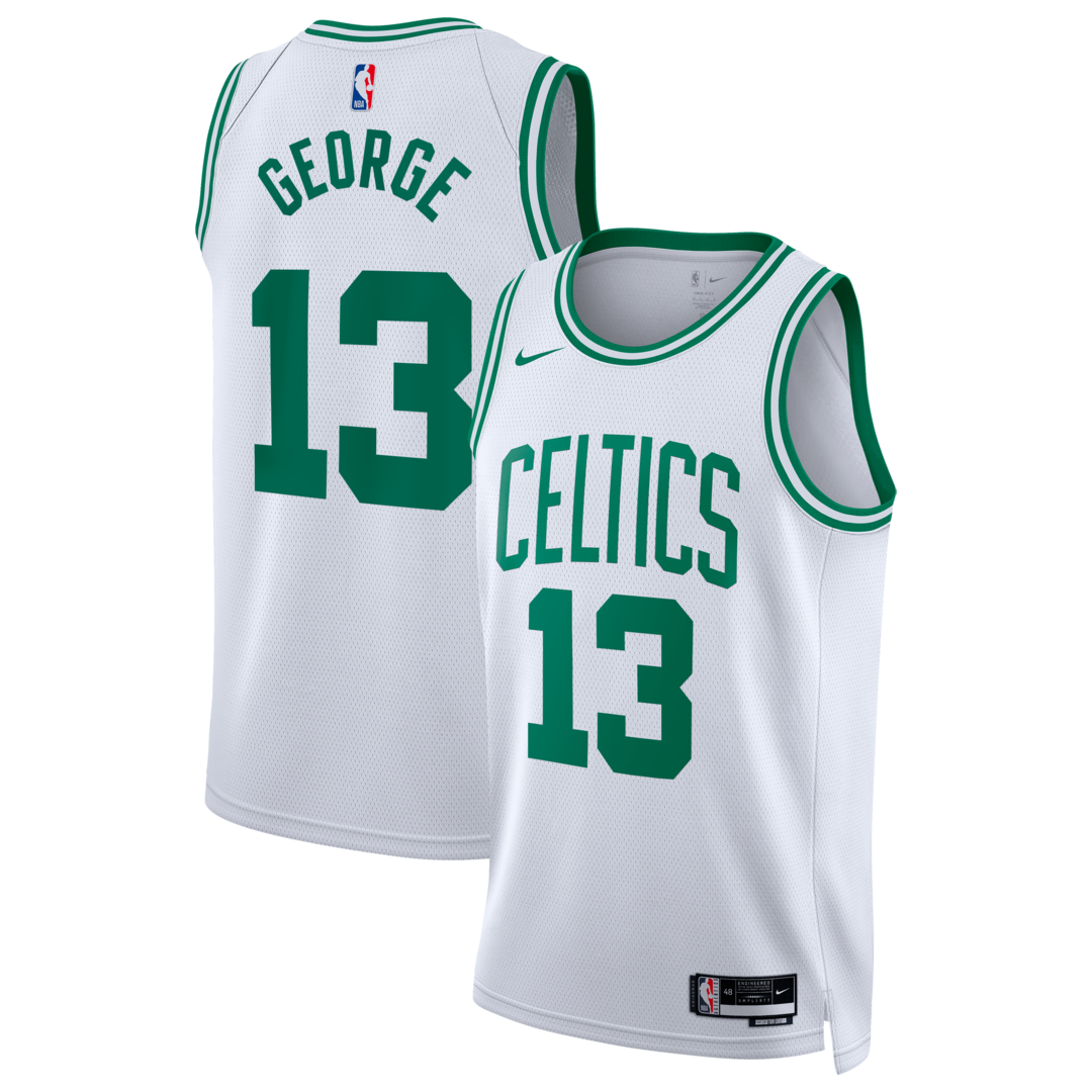 Unisex Boston Celtics Paul George Nike White Swingman Jersey - Association Edition